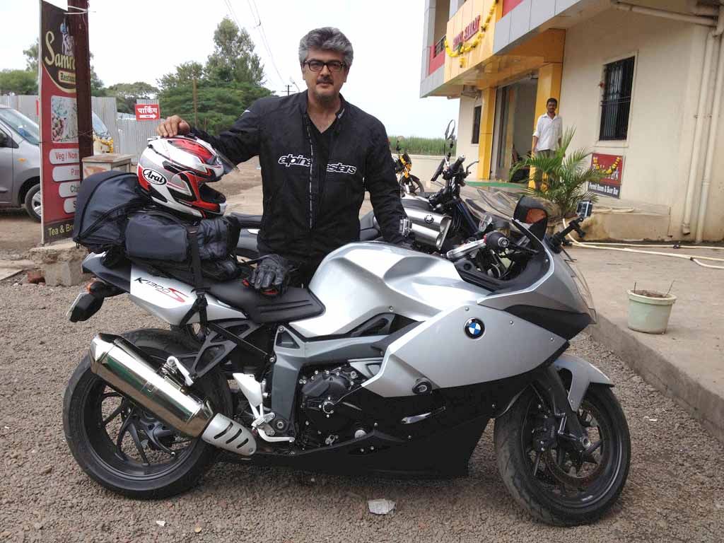 Ajith Kumar With His Bike