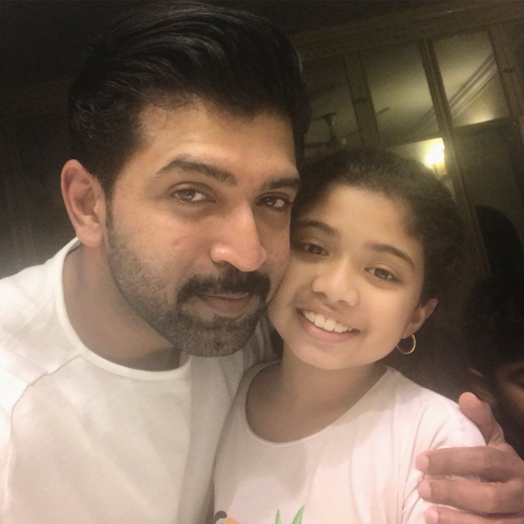 Arun Vijay With His Daughter