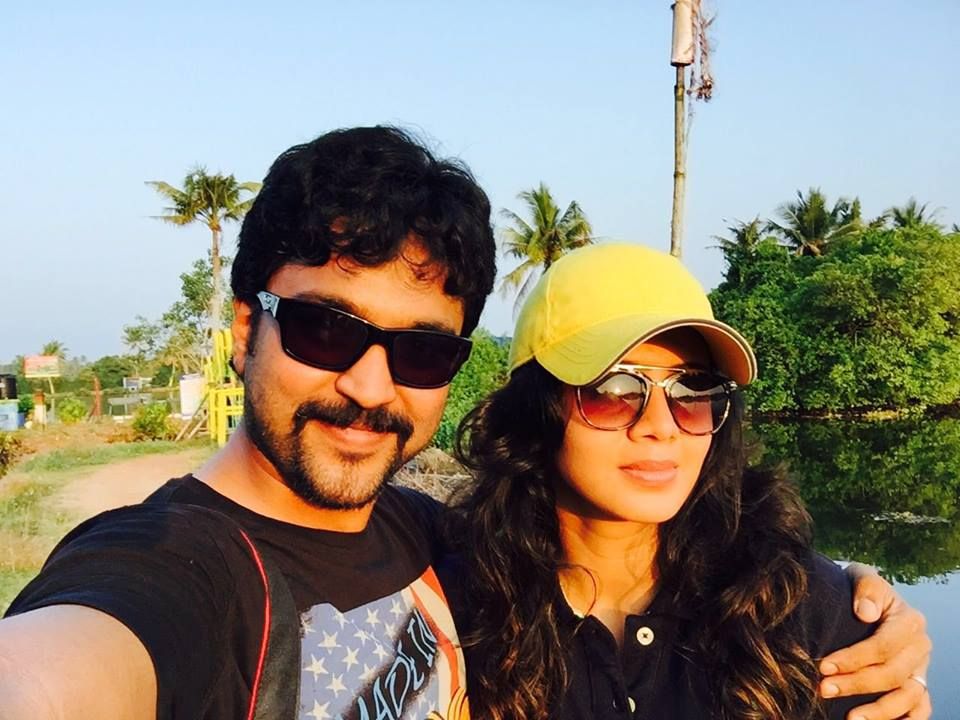 Chandran With His Wife Cute Selfie