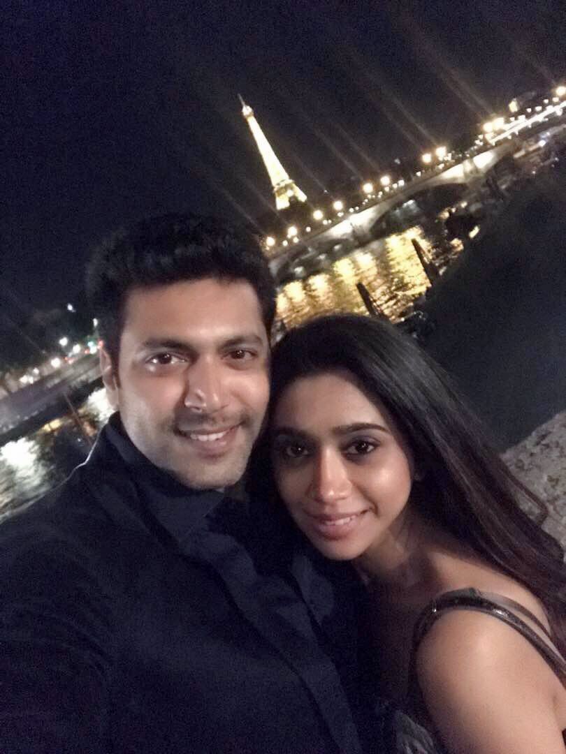 Jayam Ravi And His Wife Cute Selfie Pics