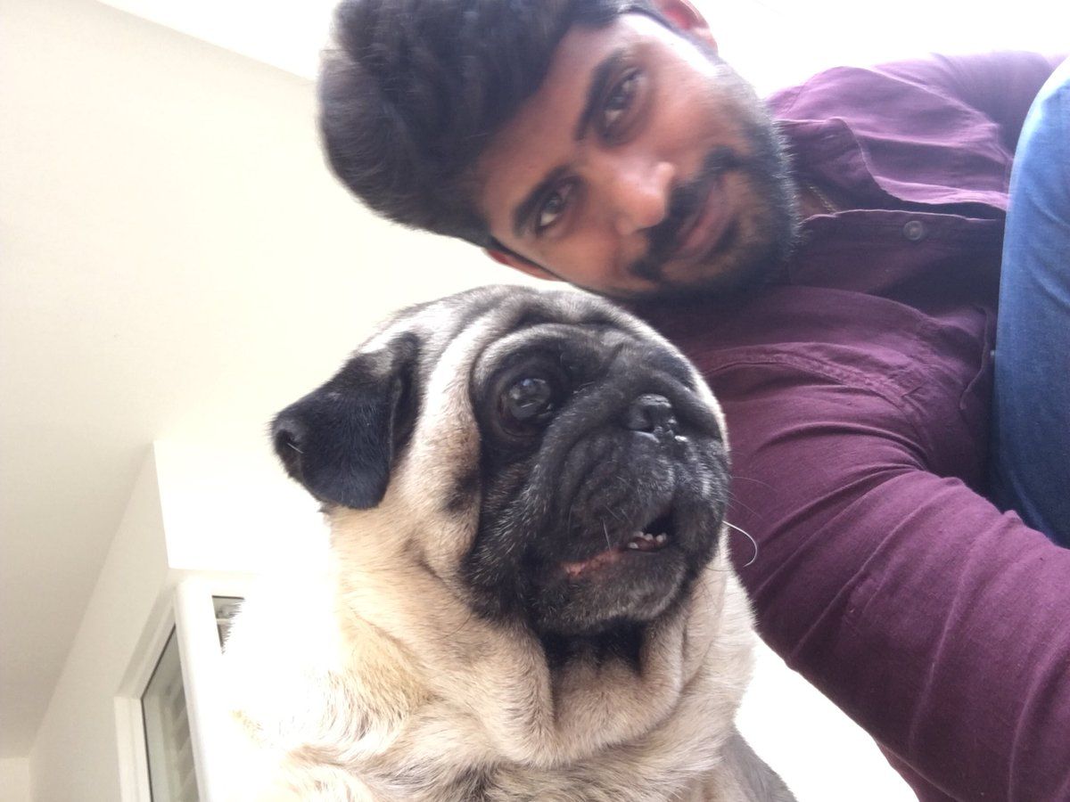 Kathir Cute Selfie With His Pet