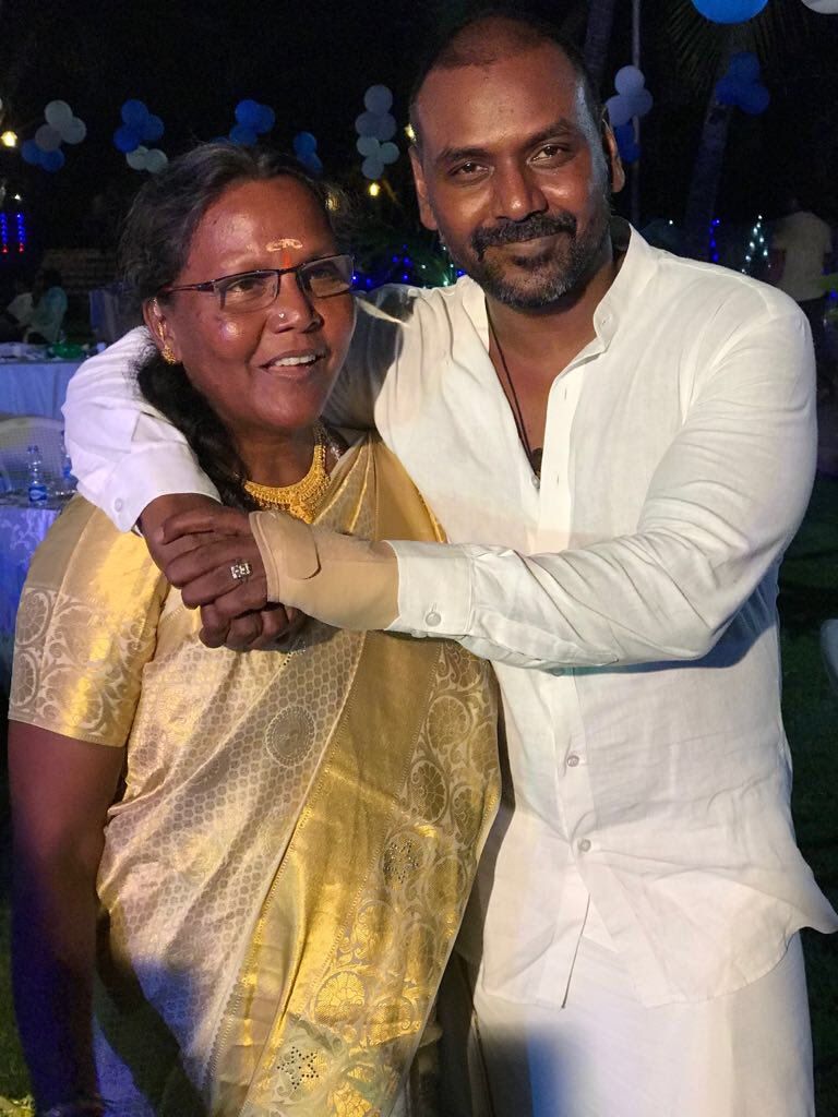 Raghava Lawrence With His Mother