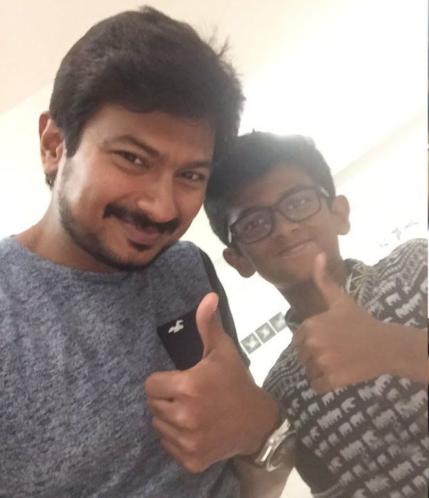 Udhayanidhi Stalin With His Son Inbanidhi Very Cute Selfie Image