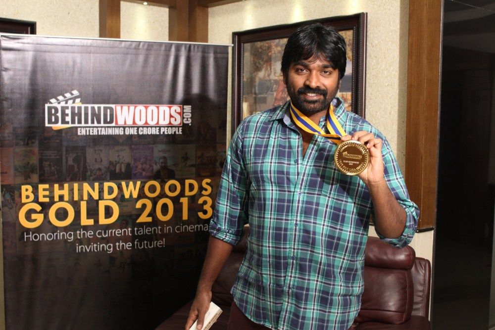 Vijay Sethupathi With His Behind Woods Gold Medal
