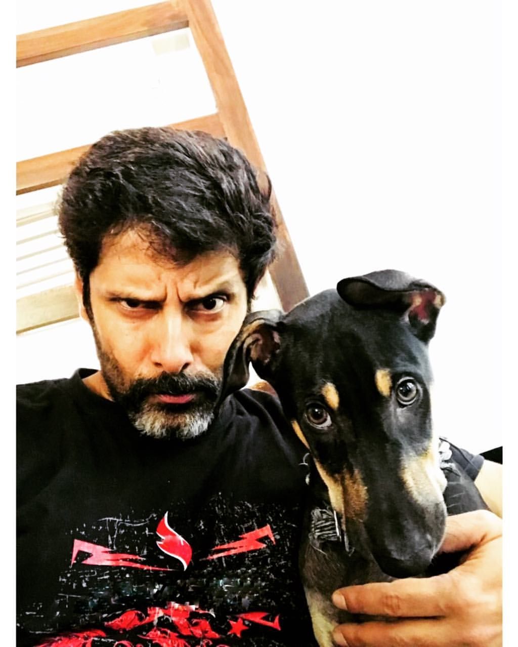 Vikram And His Pet Selfie Pics